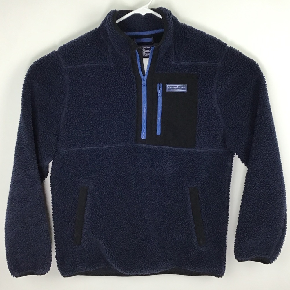 Vineyard Vines Super Shep men’s quarter zip fleece pullover jacket medium